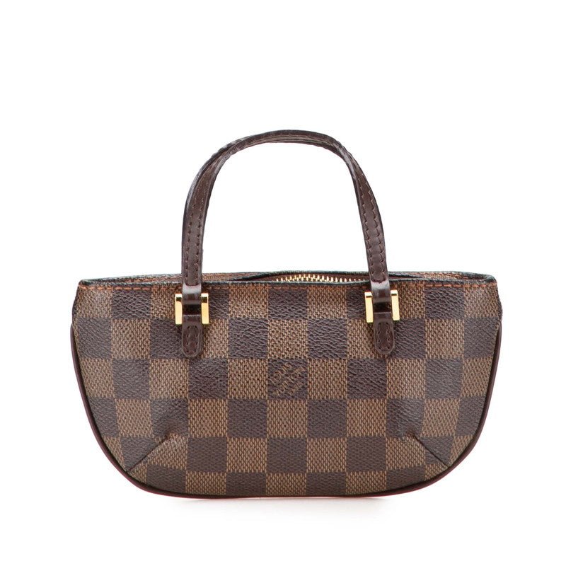 ルイ ヴィトン ダミエ マノスクGM 付属 ポーチ ブラウン PVC レザー レディース LOUIS VUITTON 【中古】