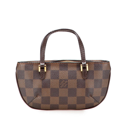 ルイ ヴィトン ダミエ マノスクGM 付属 ポーチ ブラウン PVC レザー レディース LOUIS VUITTON 【中古】