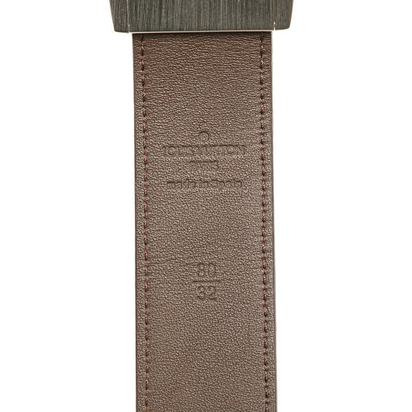 ルイ ヴィトン モノグラム サンチュール LVカット ベルト サイズ：80/32 M6888W ブラウン PVC レザー レディース LOUIS VUITTON 【中古】