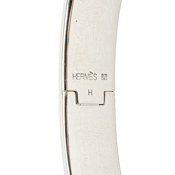 エルメス クリックHH T4 ブレスレット シルバー ブラック メタル レディース HERMES 【中古】