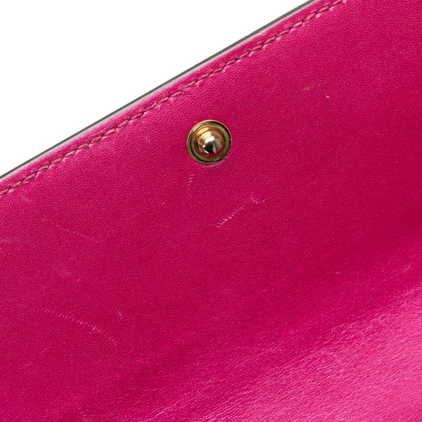 グッチ グッチシマ ラブリーハート 長財布 251861 メタリックピンク パテントレザー レディース GUCCI 【中古】