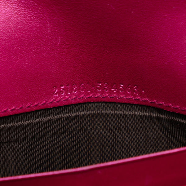 グッチ グッチシマ ラブリーハート 長財布 251861 メタリックピンク パテントレザー レディース GUCCI 【中古】