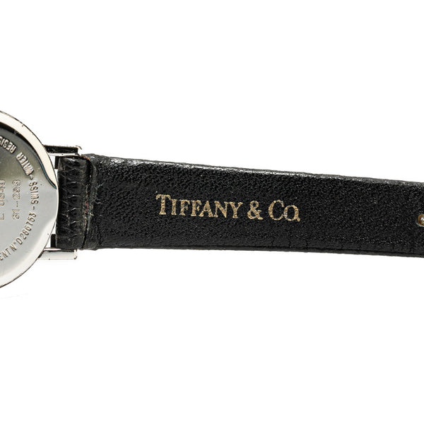 ティファニー アトラス 腕時計 L0640 クオーツ ステンレススチール レザー レディース TIFFANY&Co. 【中古】