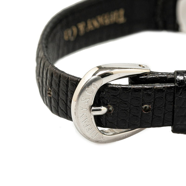 ティファニー アトラス 腕時計 L0640 クオーツ ステンレススチール レザー レディース TIFFANY&Co. 【中古】
