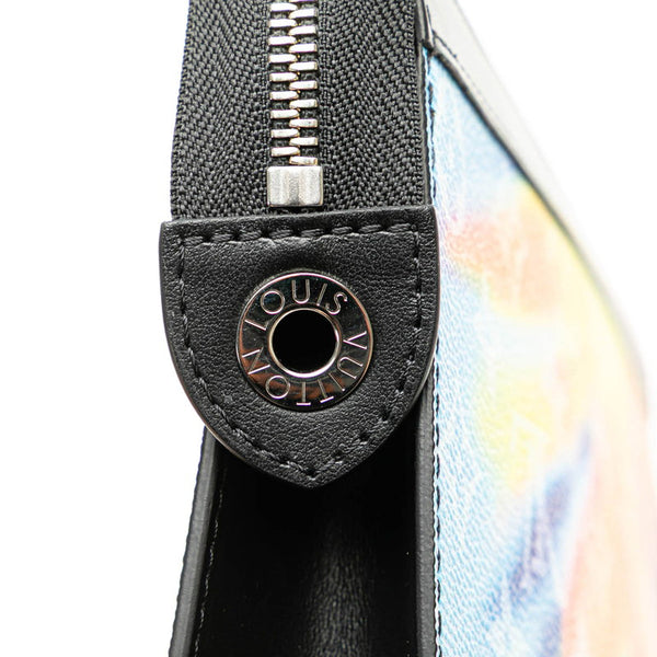 ルイ ヴィトン モノグラム サンセット ポシェット ヴォワヤージュMM セカンドバッグ クラッチバッグ M45941 マルチカラー ブラック PVC レザー メンズ LOUIS VUITTON 【中古】