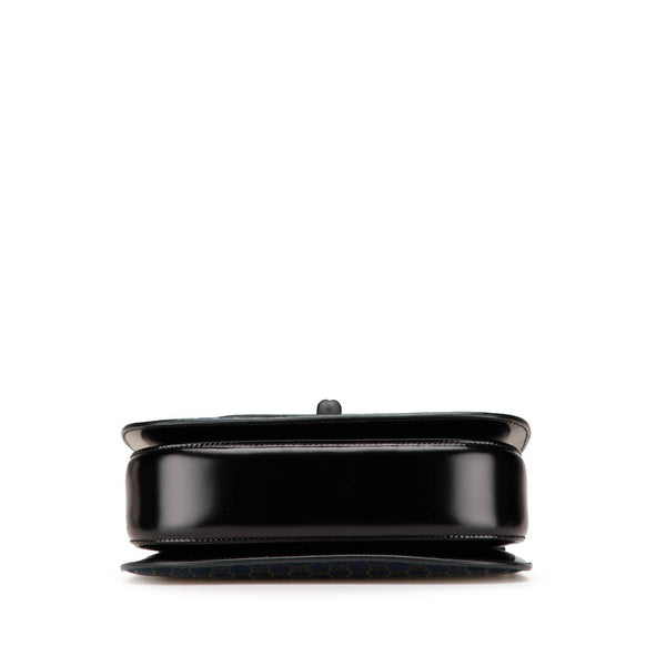 グッチ ×印伝 ニューバンブー ハンドバッグ ショルダーバッグ 2WAY 396877 ネイビー ブラック レザー レディース GUCCI 【中古】