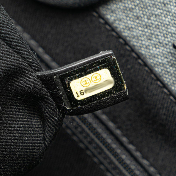 シャネル ドーヴィルPM チェーン トートバッグ ハンドバッグ A66939 グレー ブラック キャンバス レザー レディース CHANEL 【中古】