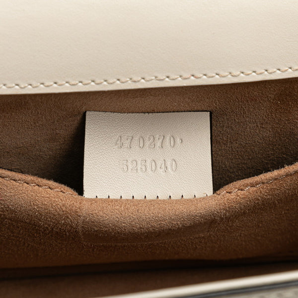 グッチ シルヴィ ローズエンブロイダリー ハンドバッグ ショルダーバッグ 2WAY 470270 ホワイト レザー レディース GUCCI 【中古】