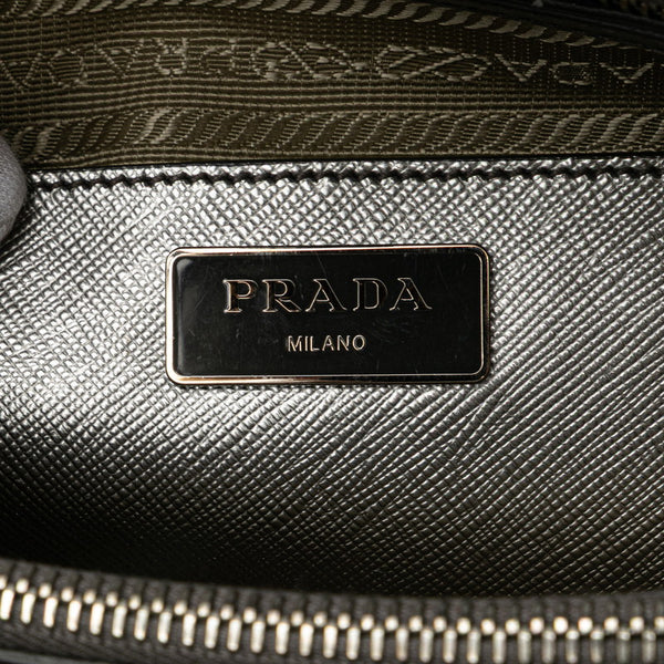 プラダ 三角ロゴプレート ハンドバッグ ショルダーバッグ 2WAY BN2567 シルバー レザー レディース PRADA 【中古】
