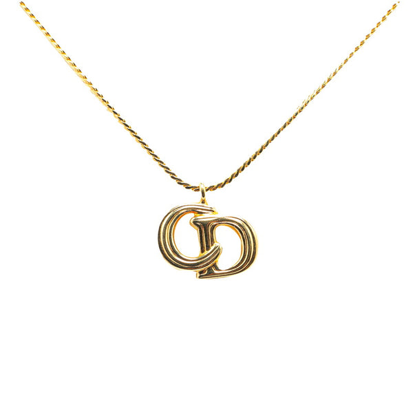 ディオール CDロゴ ネックレス ゴールド メッキ レディース Dior 【中古】