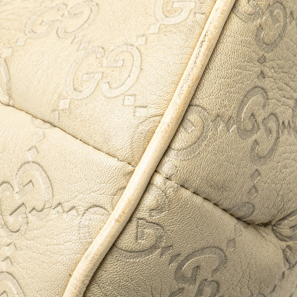 グッチ グッチシマ ワンショルダーバッグ 262903 ホワイト アイボリー レザー レディース GUCCI 【中古】