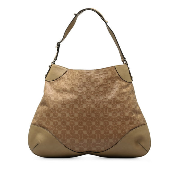 グッチ ホースビット柄 ワンショルダーバッグ 272389 ベージュ レザー レディース GUCCI 【中古】