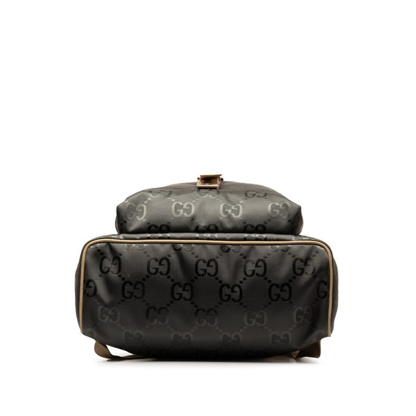 グッチ GGナイロン オフ ザ グリッド リュック バックパック 644992 グレー ベージュ ナイロン レザー レディース GUCCI 【中古】