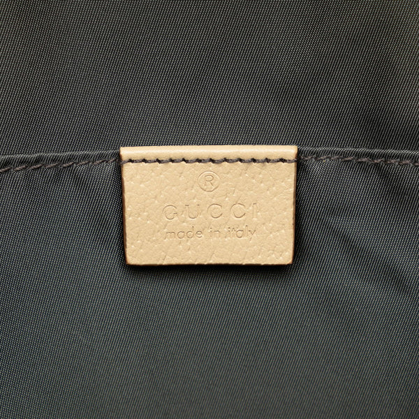 グッチ GGナイロン オフ ザ グリッド リュック バックパック 644992 グレー ベージュ ナイロン レザー レディース GUCCI 【中古】