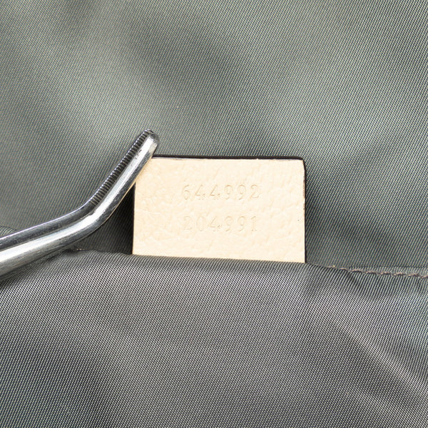 グッチ GGナイロン オフ ザ グリッド リュック バックパック 644992 グレー ベージュ ナイロン レザー レディース GUCCI 【中古】