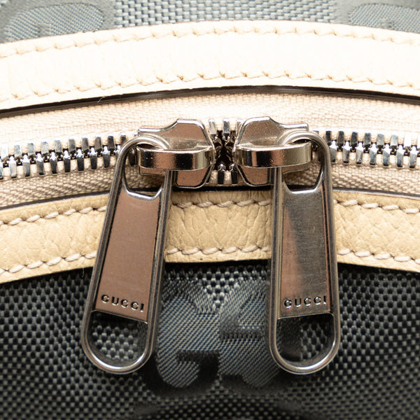 グッチ GGナイロン オフ ザ グリッド リュック バックパック 644992 グレー ベージュ ナイロン レザー レディース GUCCI 【中古】