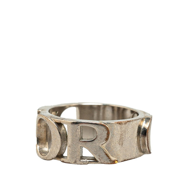 ディオール ロゴ リング 指輪 #58 シルバー メタル メンズ Dior 【中古】