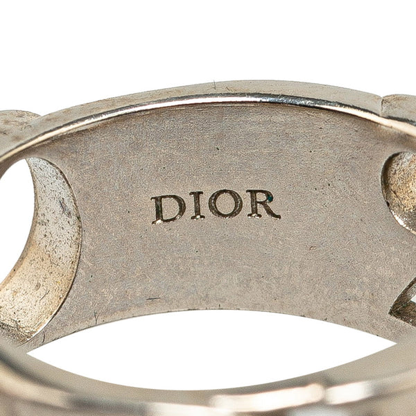 ディオール ロゴ リング 指輪 #58 シルバー メタル メンズ Dior 【中古】