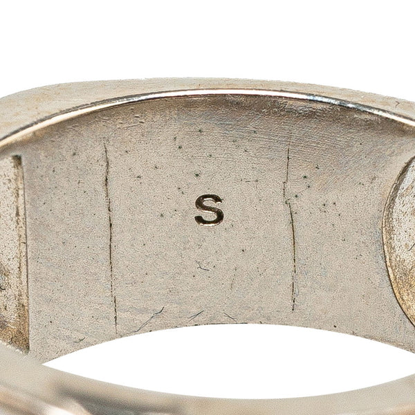 ディオール ロゴ リング 指輪 #58 シルバー メタル メンズ Dior 【中古】