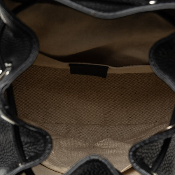 グッチ バンブー タッセル リュック バックパック 387149 ブラック レザー レディース GUCCI 【中古】