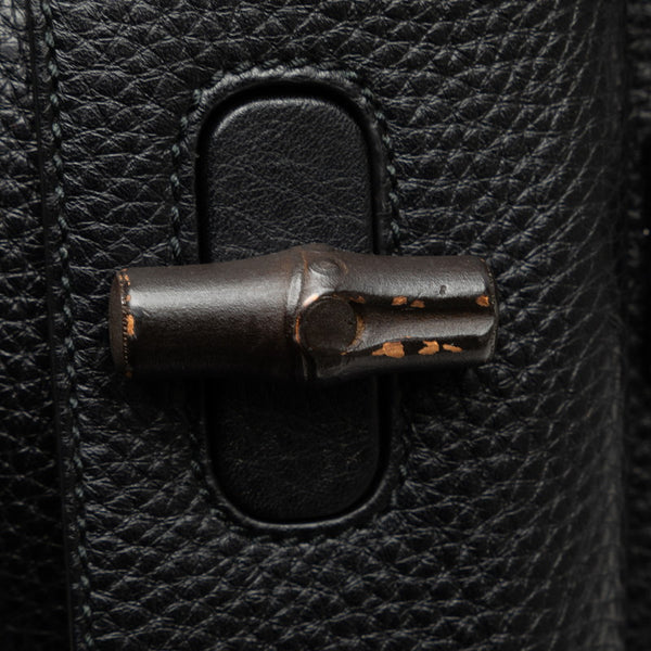 グッチ バンブー タッセル リュック バックパック 387149 ブラック レザー レディース GUCCI 【中古】