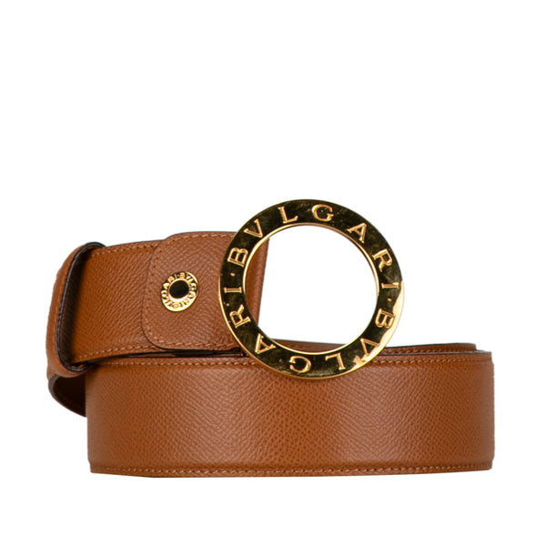 ブルガリ ビー ゼロワン ベルト ブラウン レザー レディース BVLGARI 【中古】