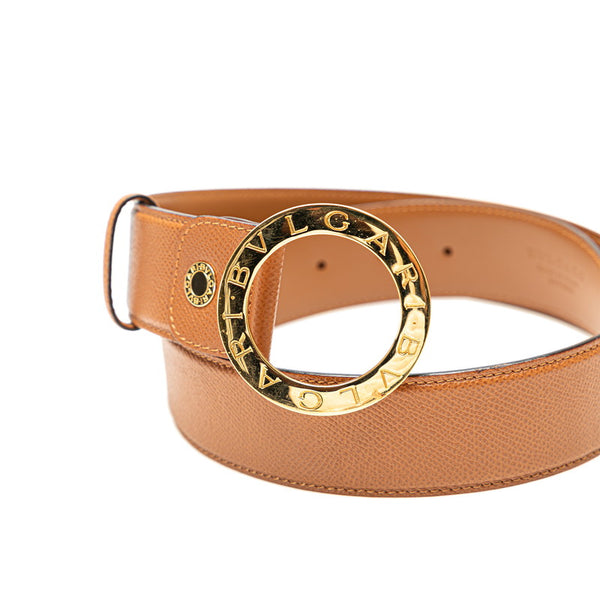 ブルガリ ビー ゼロワン ベルト ブラウン レザー レディース BVLGARI 【中古】