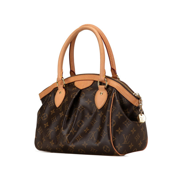 ルイ ヴィトン モノグラム ティヴォリPM ハンドバッグ M40143 ブラウン PVC レザー レディース LOUIS VUITTON 【中古】