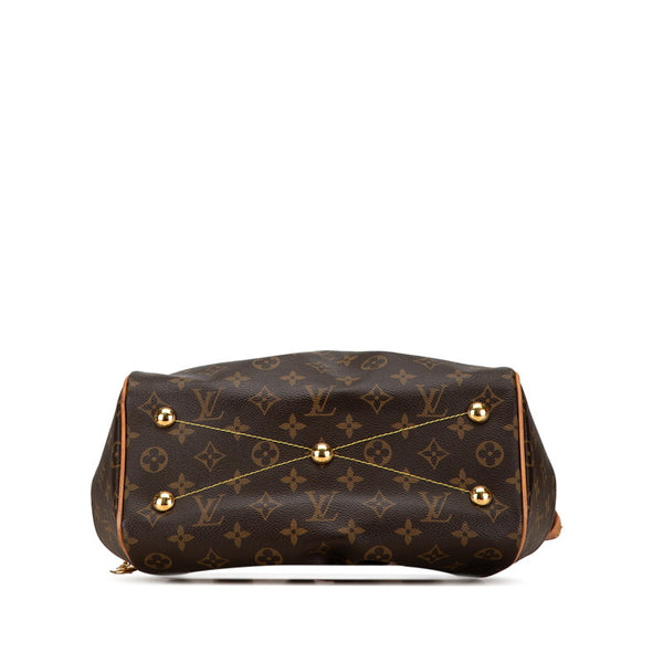 ルイ ヴィトン モノグラム ティヴォリPM ハンドバッグ M40143 ブラウン PVC レザー レディース LOUIS VUITTON 【中古】