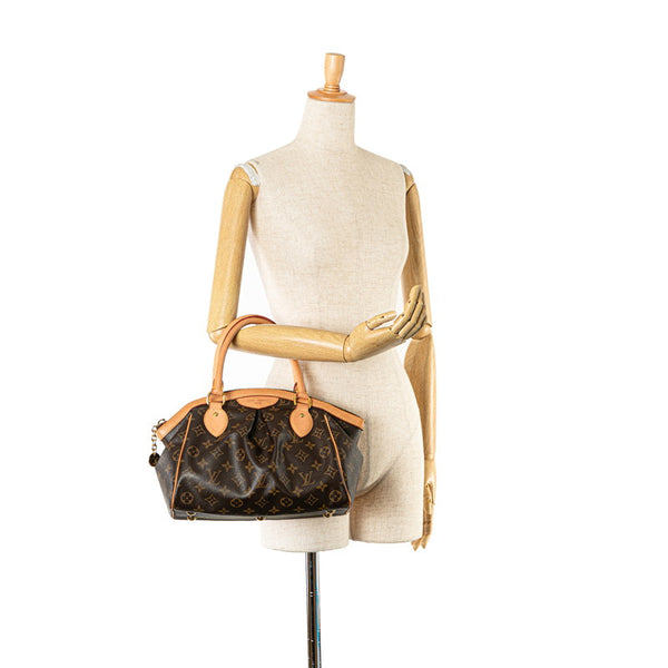 ルイ ヴィトン モノグラム ティヴォリPM ハンドバッグ M40143 ブラウン PVC レザー レディース LOUIS VUITTON 【中古】