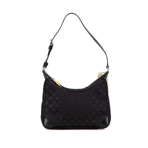 ルイ ヴィトン モノグラム リトルブローニュ ショルダーバッグ M92142 ノワール ブラック サテン レザー レディース LOUIS VUITTON 【中古】