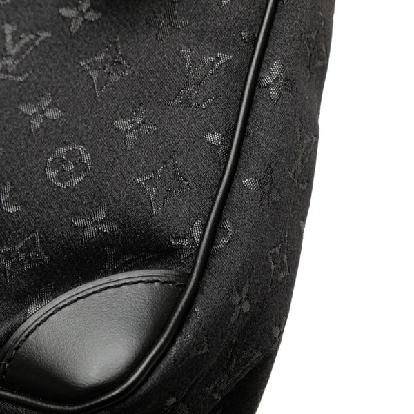 ルイ ヴィトン モノグラム リトルブローニュ ショルダーバッグ M92142 ノワール ブラック サテン レザー レディース LOUIS VUITTON 【中古】