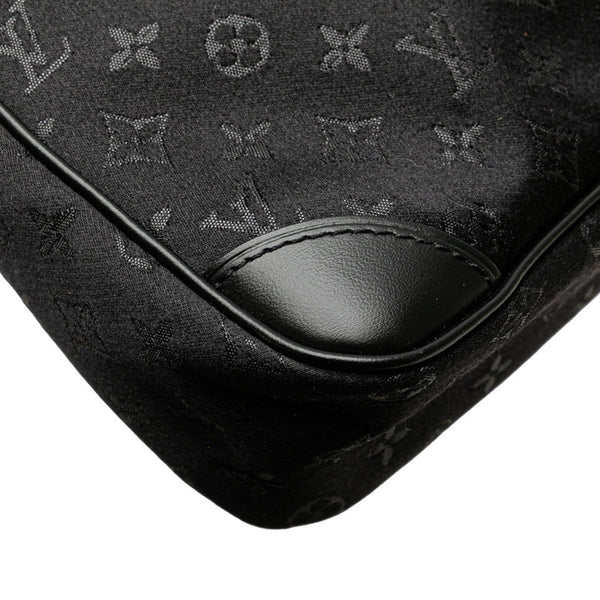 ルイ ヴィトン モノグラム リトルブローニュ ショルダーバッグ M92142 ノワール ブラック サテン レザー レディース LOUIS VUITTON 【中古】