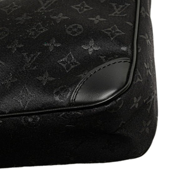 ルイ ヴィトン モノグラム リトルブローニュ ショルダーバッグ M92142 ノワール ブラック サテン レザー レディース LOUIS VUITTON 【中古】