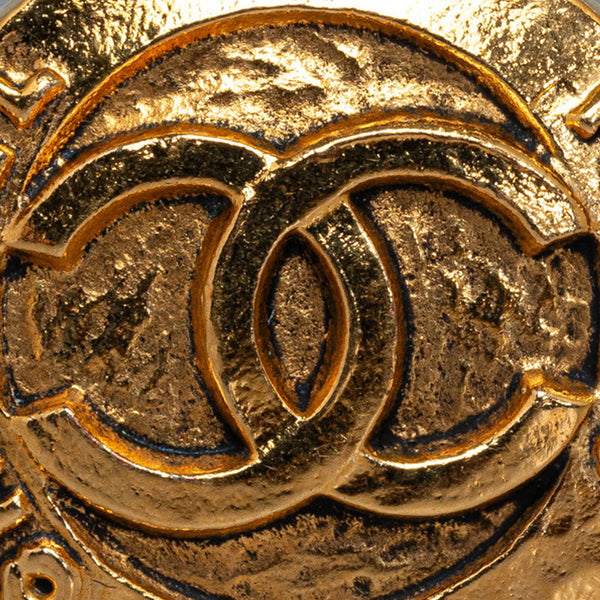 シャネル ココマーク ロゴ ラウンド  イヤリング ゴールド メッキ レディース CHANEL 【中古】