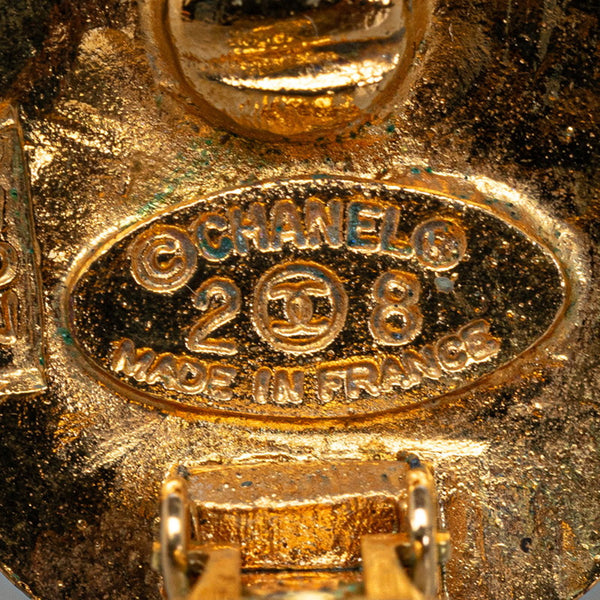 シャネル ココマーク ロゴ ラウンド  イヤリング ゴールド メッキ レディース CHANEL 【中古】