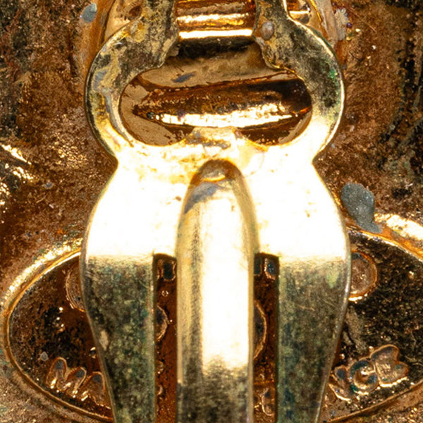 シャネル ココマーク ロゴ ラウンド  イヤリング ゴールド メッキ レディース CHANEL 【中古】