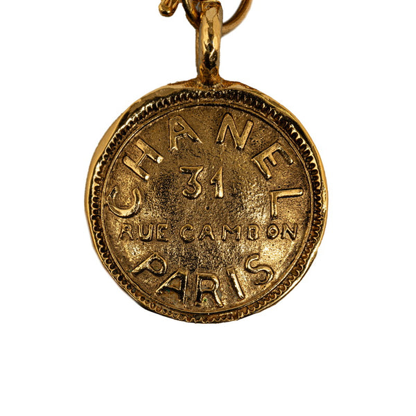 シャネル カンボン メダル チェーン ブレスレット ゴールド メッキ レディース CHANEL 【中古】