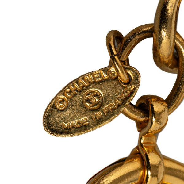 シャネル カンボン メダル チェーン ブレスレット ゴールド メッキ レディース CHANEL 【中古】