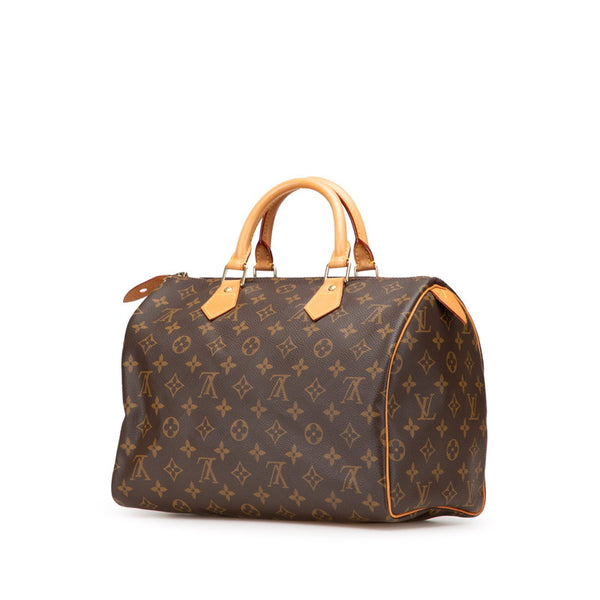 ルイ ヴィトン モノグラム スピーディ30 ハンドバッグ ミニボストンバッグ M41526 ブラウン PVC レザー レディース LOUIS VUITTON 【中古】