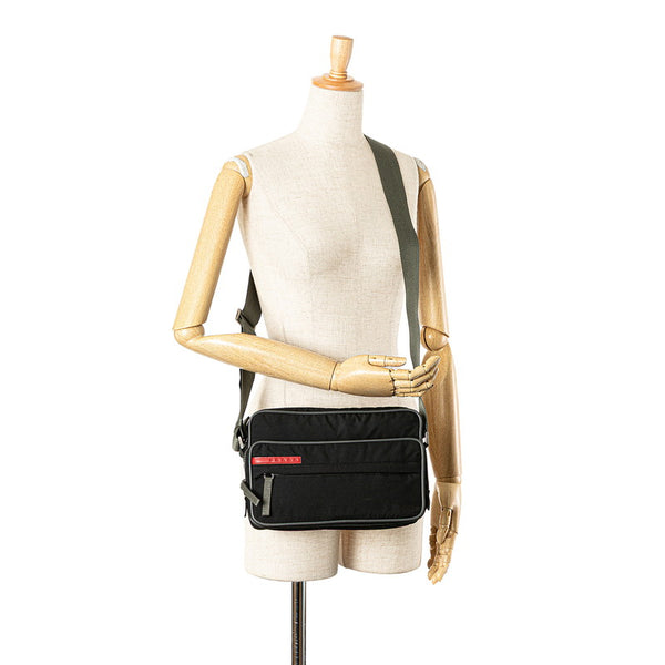 プラダ スポーツ 斜め掛け ショルダーバッグ 4VA122 ブラック ナイロン レディース PRADA 【中古】