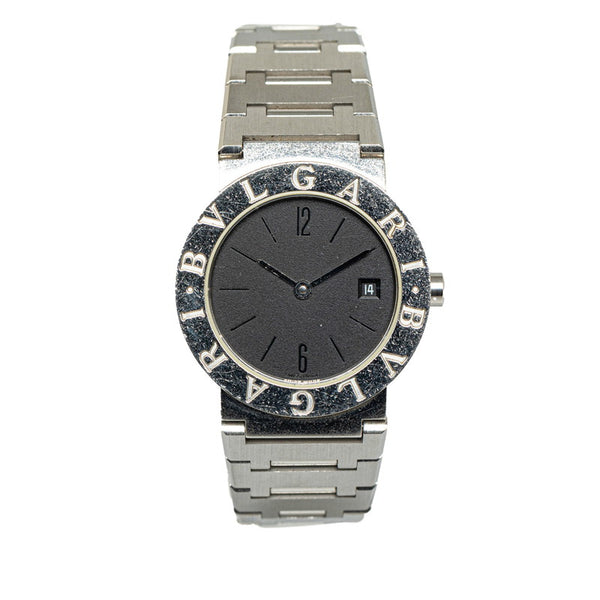 ブルガリ ブルガリブルガリ 腕時計 BB26SS クオーツ ブラック文字盤 ステンレススチール レディース BVLGARI 【中古】