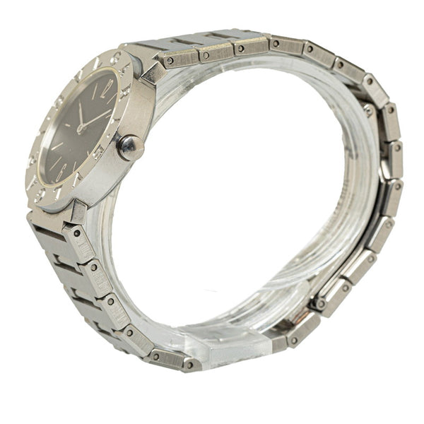 ブルガリ ブルガリブルガリ 腕時計 BB26SS クオーツ ブラック文字盤 ステンレススチール レディース BVLGARI 【中古】