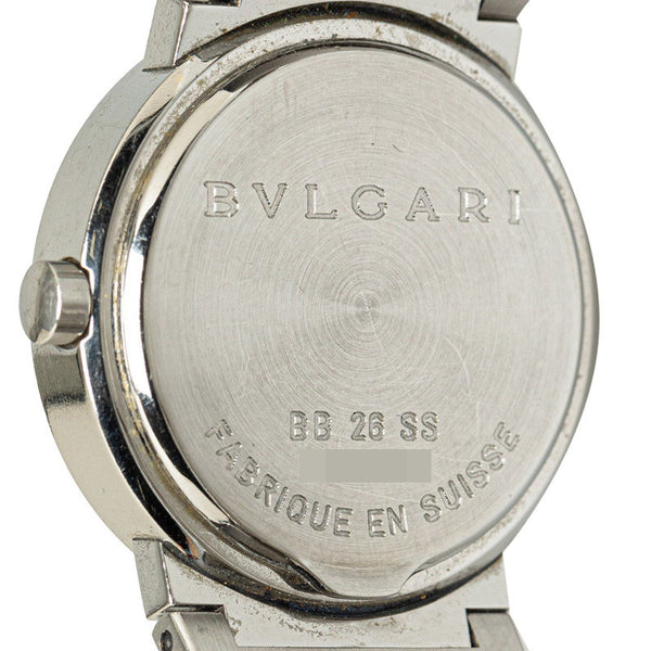 ブルガリ ブルガリブルガリ 腕時計 BB26SS クオーツ ブラック文字盤 ステンレススチール レディース BVLGARI 【中古】
