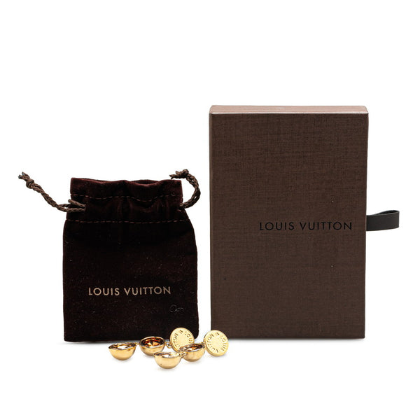 ルイ ヴィトン ビジュー ピアス M67088 ゴールド ブラウン メッキ レディース LOUIS VUITTON 【中古】