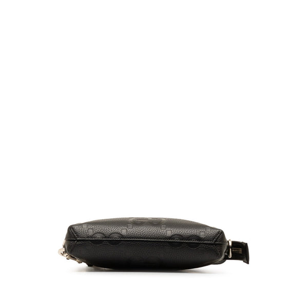 グッチ ジャンボGG スモール メッセンジャーバッグ ショルダーバッグ 761747 ブラック レザー レディース GUCCI 【中古】