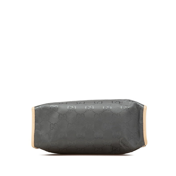 グッチ GGナイロン オフ ザ グリッド ロング ハンドバッグ ショルダーバッグ 2WAY 630355 グレー ベージュ ナイロン レザー レディース GUCCI 【中古】