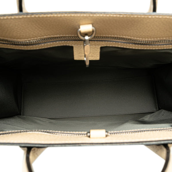 グッチ GGナイロン オフ ザ グリッド ロング ハンドバッグ ショルダーバッグ 2WAY 630355 グレー ベージュ ナイロン レザー レディース GUCCI 【中古】