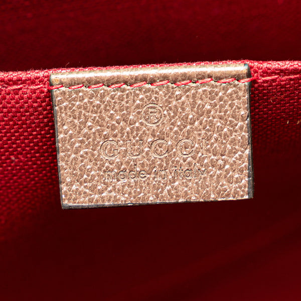 グッチ GGスプリーム メッセンジャーバッグ 658542 ベージュ ブラウン PVC レザー レディース GUCCI 【中古】