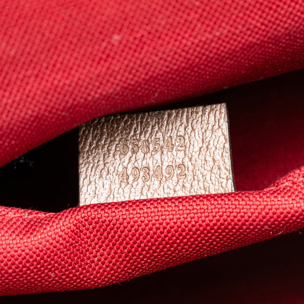 グッチ GGスプリーム メッセンジャーバッグ 658542 ベージュ ブラウン PVC レザー レディース GUCCI 【中古】